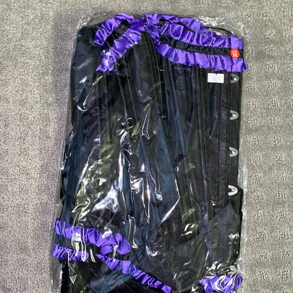 New! Elegant Classic Corset Size Small, Medium Purple Black - Picture 3 of 3